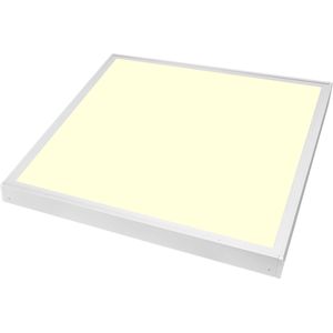 LED Paneel 60x60 - Velvalux Lumis - Warm Wit 3000K - 36W - Opbouw - Vierkant - Wit - Flikkervrij