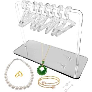 Acryl Oorbel Rekhouder Met 8 Kleerhangers - Persoonlijke Tentoonstelling Displayrek .