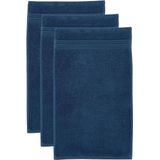 Beddinghouse Sheer set van 3 Gastendoekjes - 30x50 cm - Donker Blauw