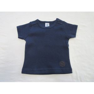 petit bateau , jongens, t-shirt korte mouw , marine, effen classic, 12 maand 74
