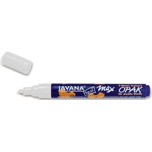 Witte textiel stift - Javana Texi Max - 2-4 mm kogelpunt