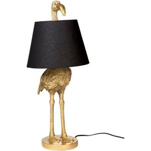 Tafellamp - Tafellamp Slaapkamer - Tafellamp Industrieel - Tafellampen Woonkamer - Tafellampen - Flamingo - Goud - 71 cm hoog