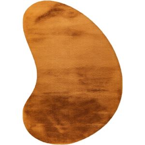 CleanWalk - Vloerkleed - Heat Karpet - Kidneyvorm - Hoogpolig - 160 x 230 cm - Katoenen backing - 39 mm hoog - Amber