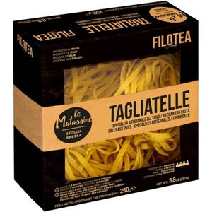 Filotea - Tagliatelle nestjes 250 gram - Brons persing - Premium pasta met eieren - Volstaat voor 4 porties