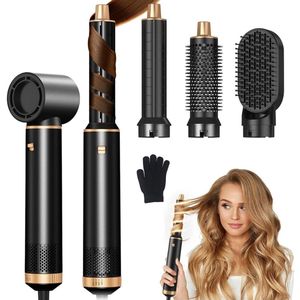 DailySupplies® Fohnborstel - Krulborstel - Krultang 5 in 1 - Zwart