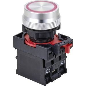 TRU COMPONENTS TC-10091040 ONPOW26-11E/R/12V Drukschakelaar 250 V 5 A 1x aan/(aan) Moment Rood IP40 1 stuk(s)