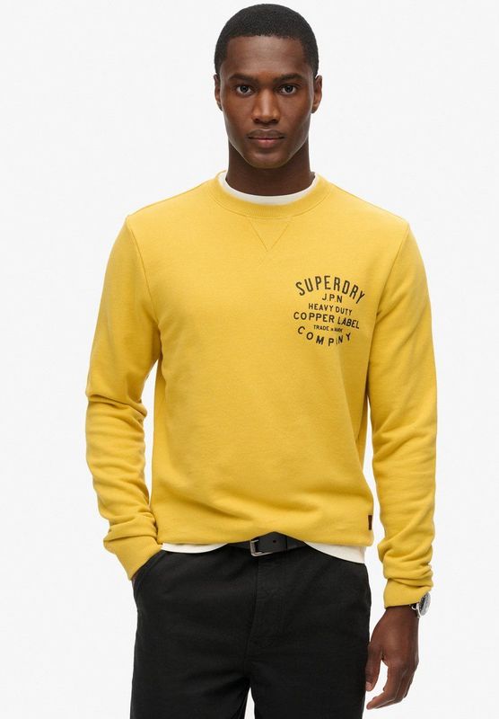 Superdry Copper Label Graphic Sweatshirt Geel Man