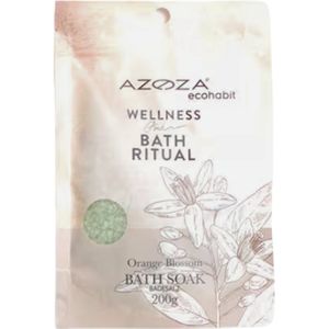 Azoza Ecohabit - Bath Soak - Orangeblossom | 1x 200g - Wellness and Bath Ritual | Badpoeder - Badzout