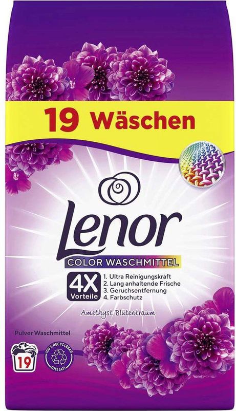 Lenor - Poederwasmiddel - Amethist & Bloemen Boeket - 19 Wasbeurten