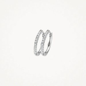 Blush Oorbellen 7309WZI Oorringen 14k Witgoud met Briljant geslepen Zirkonia