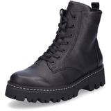 Waldläufer - Enkellaarsjes - Zwart - Nappaleer - Vetersluiting, Ritssluiting