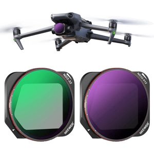 Variabel ND Filter Set, Compatibel met DJI Mavic 3 Classic, 2-Pack Neutrale Dichtheidsfilter ND2-32 (1-5 Diafragmawaarden), ND32-512 (5-9 Diafragmawaarden), Multi-gecoat Optisch HD Glas - X01NSK641