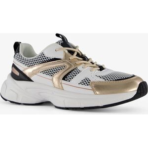 Blue Box dames dad sneakers wit goud - Maat 38