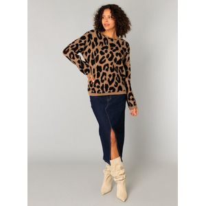 YEST - Clover Tops - Gebreide Trui - Soft Taupe/Multi Col