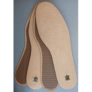 Debe Pure Premium Leder Inlegzolen maat 36/37 - Leer/Lederen - 2 paar - Comfortabel - Verfrissend - Dames/Vrouwen & Heren/Mannen