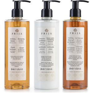 PRIJA - Cosmetica set: douchegel, haarconditioner, haarshampoo 3x380ml
