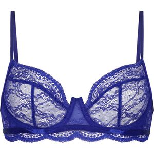 Hunkemöller Dames Lingerie Niet voorgevormde beugel bh Isabelle - Blauw - maat B70