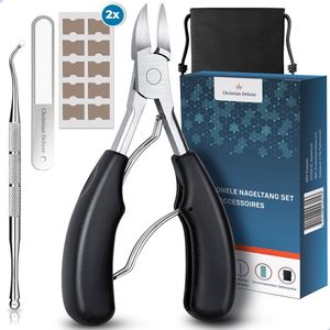 Christian Deluxe® Professionele Nageltang Set - Voor harde teennagels - Kalknagel - Ingegroeide teennagel - Schimmelnagel - Nagelknipper - Teennagelknipper - Pedicureset - Manicure set - Pedicure