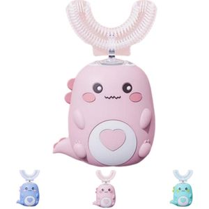 Ynkkvre - Elektrische kindertandenborstel - Sonische elektrische kindertandenborstel - Electrische Tandenborstel - Kindertandenborstel - U-vormige ultrasone 360° reiniging - IPX7 waterdicht en bijtvast - Reinigt alle tanden in 60 seconden