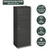 Famiflora - KUBE - Pakketbrievenbus - Mat Zwart - 105 x 39 x 27 cm