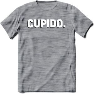 Cupido - Valentijn T-Shirt | Grappig Valentijnsdag Cadeautje voor Hem en Haar | Dames - Heren - Unisex | Kleding Cadeau | - Donker Grijs - Gemaleerd - M