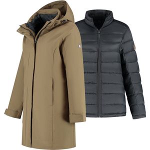 Travelin' Ginser Dames - 3-in-1 Parka - Waterdicht - Bruin
