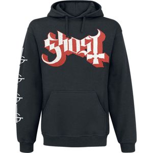 Ghost Papa Ring Heren Trui met capuchon - zwart - S