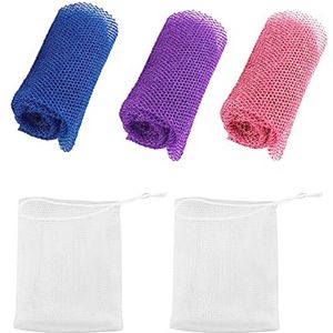 Badnetten en Badspons Set - 3 Badnetten, 2 Blaasnetten, Peelingnet, Voor Grondige Reiniging en Peeling