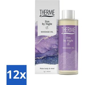Therme - Zen by Night - Massageolie - Hydraterend - Verzorgend - 125ml - Voordeelverpakking - 12 stuks