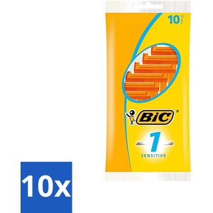 Bic - Scheermesjes - Sensitive - Enkel Mesje - Wegwerpmesjes - 10 Scheermesjes - Bulkverpakking - 10 stuks