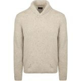 Suitable Trui Shawl Tweed Eco Wool Ecru - Maat M - Heren - Pullover
