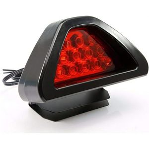 Achterrem Licht 12 V Universeel - 12 LED Derde Stoplicht Strobe Flash Mistachterlamp - Rood Licht & Rood Shell