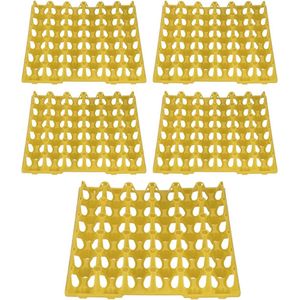 Stapelbare Eilade 5 Pcs Plastic Ei Flats 30 Cell Eikratten Houder Tray voor Keuken Opslag Koelkast Countertop Transport Home Boerderijbenodigdheden