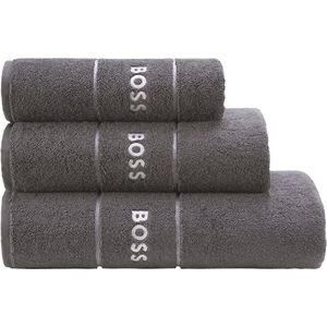 Hugo Boss handdoek - Plain - Graphite - 50x100 cm