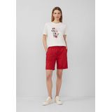 s.Oliver - Harembroek - Donkerrood - Katoen en Lyocell - Loosefit - Mid Waist