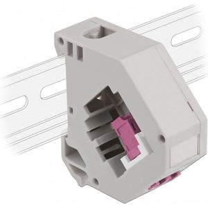 Delock - DIN Rail Adapter - Grijs/Wit/Paarse - LC Duplex Vrouw naar LC Duplex Vrouwelijk - Montage 35 mm