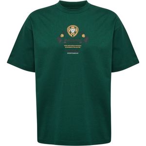 Hummel - Shirt - Geel - Neongroen - Wit - Jersey - Ronde Hals - Kwartmouw