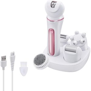 Oplaadbare 5 in 1 Ladyshave - Epileerapparaat - Ontharingsapparaat - 5 Opzetstukken