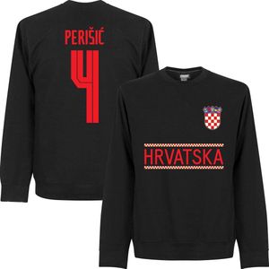 Kroatië Perisic 4 Team Sweater 2021-2022 - Zwart - Kinderen - 128