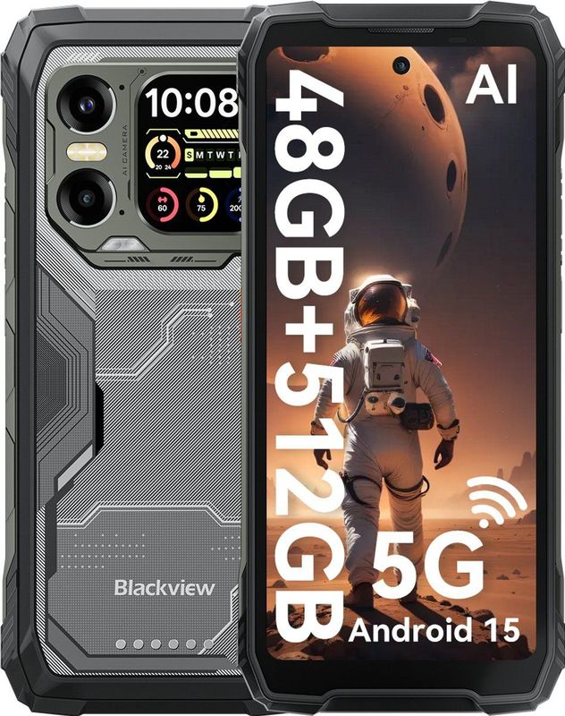 Blackview XPLORE 1 - Robuuste Smartphone - 5G - 48GB RAM - 512GB ROM - 20000mAh - 6.78 inch - Robuuste Telefoon - Nachtzicht - Android 15 - NFC - GPS - Zwart