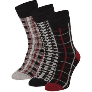 Leuke katoenen heren sokken met print - 6 paar Apollo stijlvolle kousen - casual thema - maat 40/46 - multicolor - classy multipack mannen geklede sokken