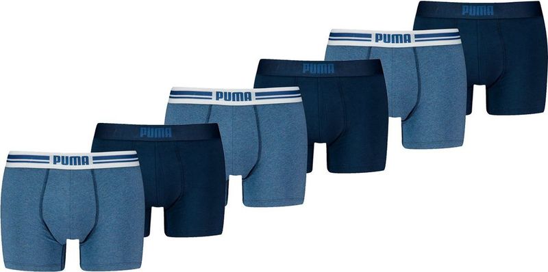 Puma - Boxershorts Everyday Placed Logo - Donkerblauw - 6-pack - Heren Ondergoed