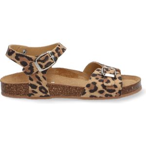 Braqeez Sally Spain Meisjes Sandalen - Bruin/Print - Imitatieleer - Gesp