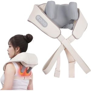 Nek- en schoudermassageapparaat met warmte | Diepe weefselmassage voor spierontspanning