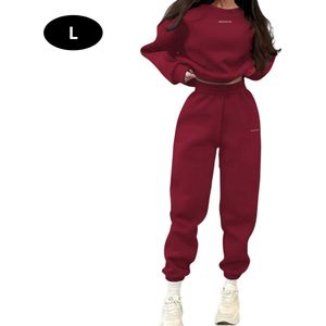 Bovista Joggingpak Dames - Huispak - Volwassenen - Trainingspak - Comfortabel - Jogging Pak - Joggingsbroek - Bordeauxrood - XS