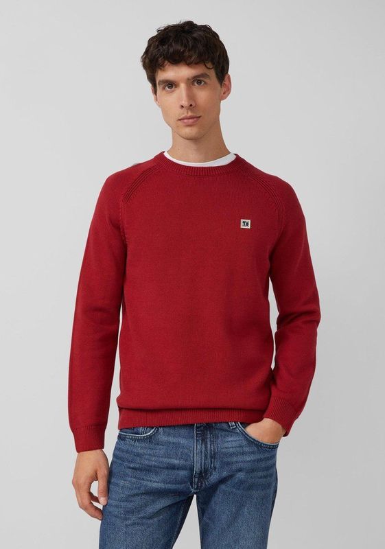 Gebreide Trui - Katoen - Ronde Hals - Raglanmouwen - Normale Pasvorm