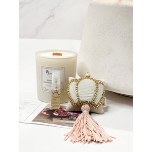 Car perfume handmade crystal crown decoration pearl powder scented auto parfum