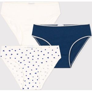 Petit Bateau Set van 3 slips in katoen en elastaan voor kinderen Meisjes Onderbroek - Meerkleurig - Maat 152