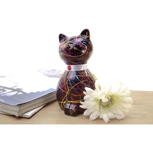 Mini Urn Kat - Paint - Zwart - urn voor as volwassen - urne kat - urne hond