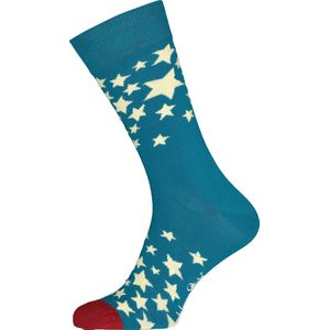 Happy Socks Stars Sock - blauwe strerrenhemel - Unisex - Maat: 36-40